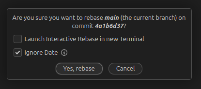 vscode asking if I want to use interactive rebase